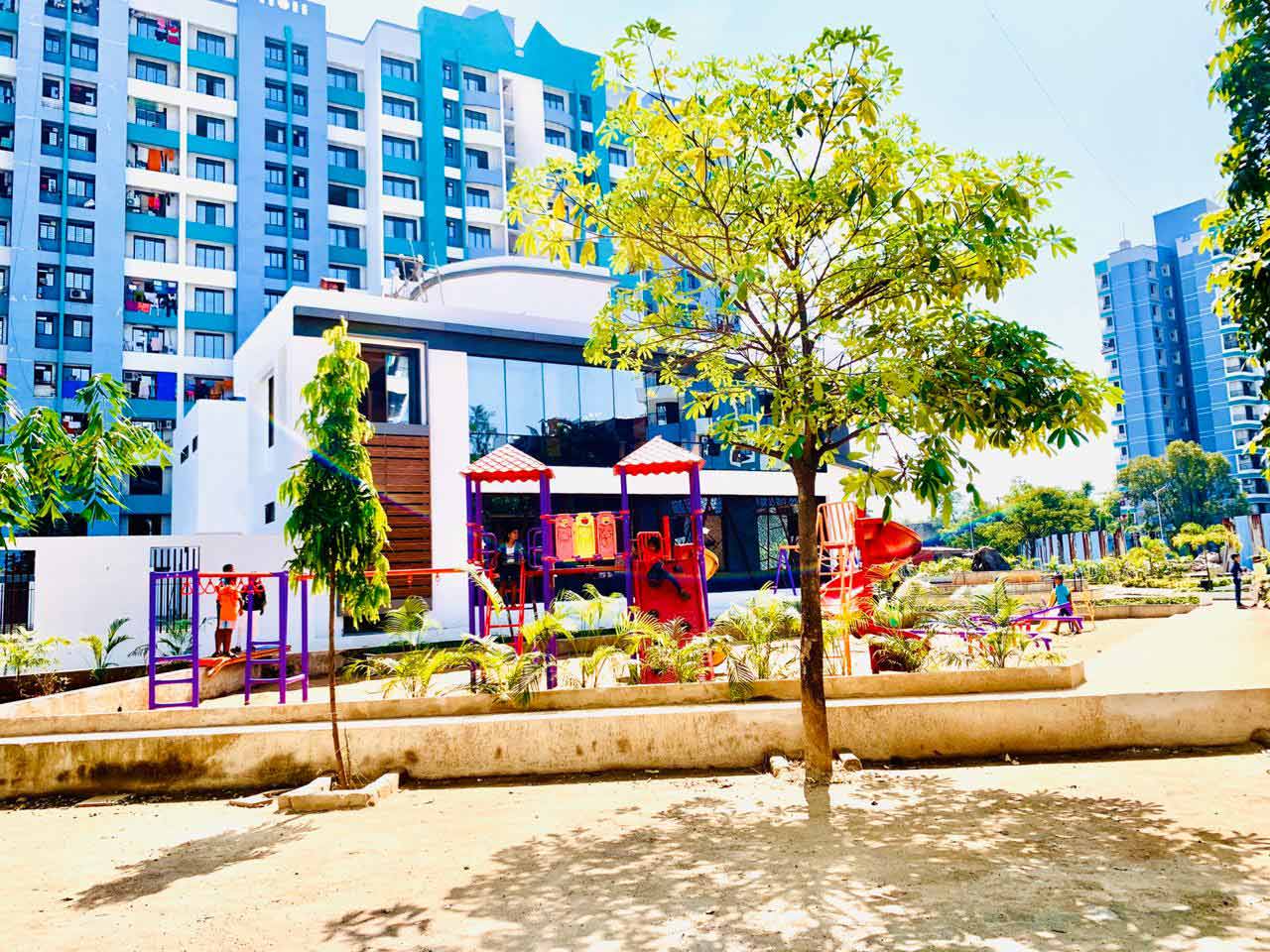 Arihant City residences and landscaped play area